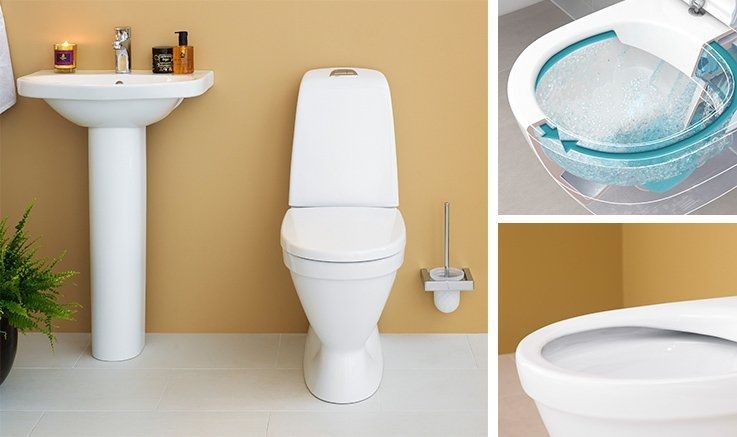 Унитаз Gustavsberg Nautic Hygienic Flush безободковый Выпуск Горизонтальный
