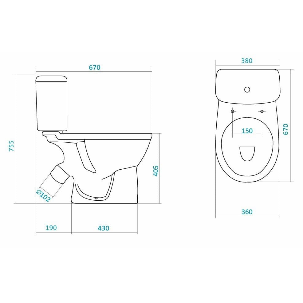 Унитаз Сантек Бореаль Косой Выпуск