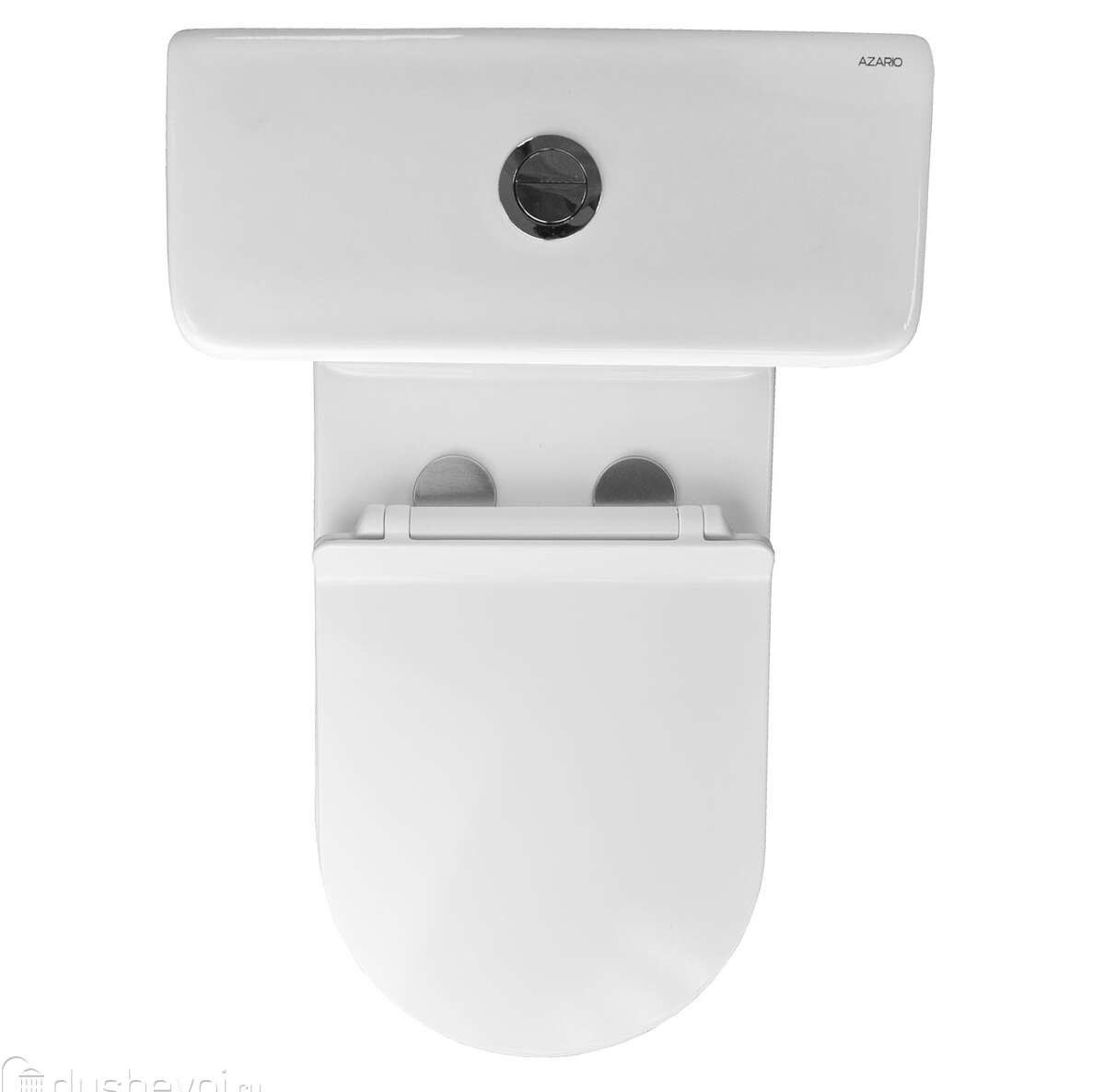 Унитаз  Azario Fretta Round AZ-7121 Безободковый Выпуск Горизонтальный