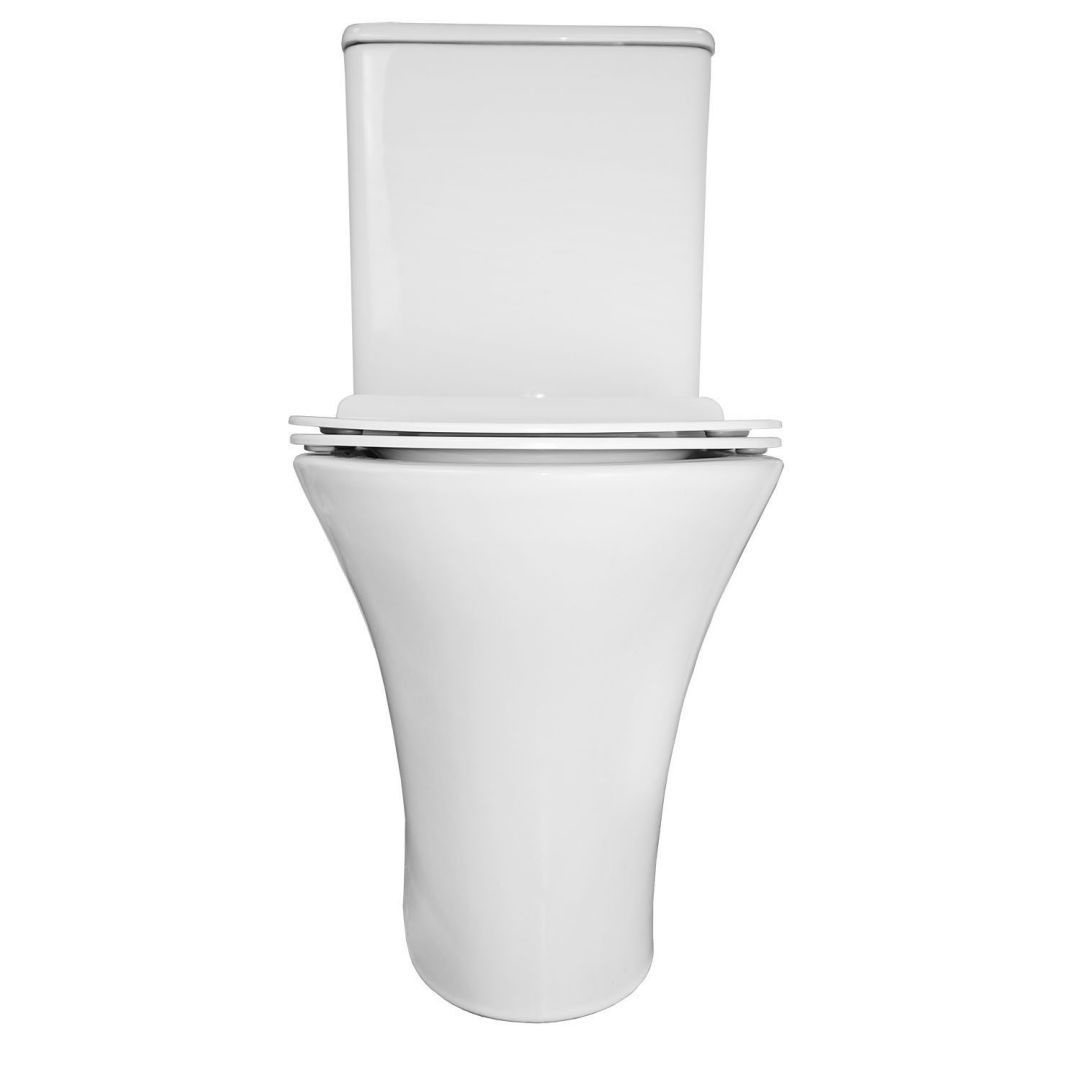 Унитаз  Azario Fretta Round AZ-1217A Безободковый Выпуск Горизонтальный