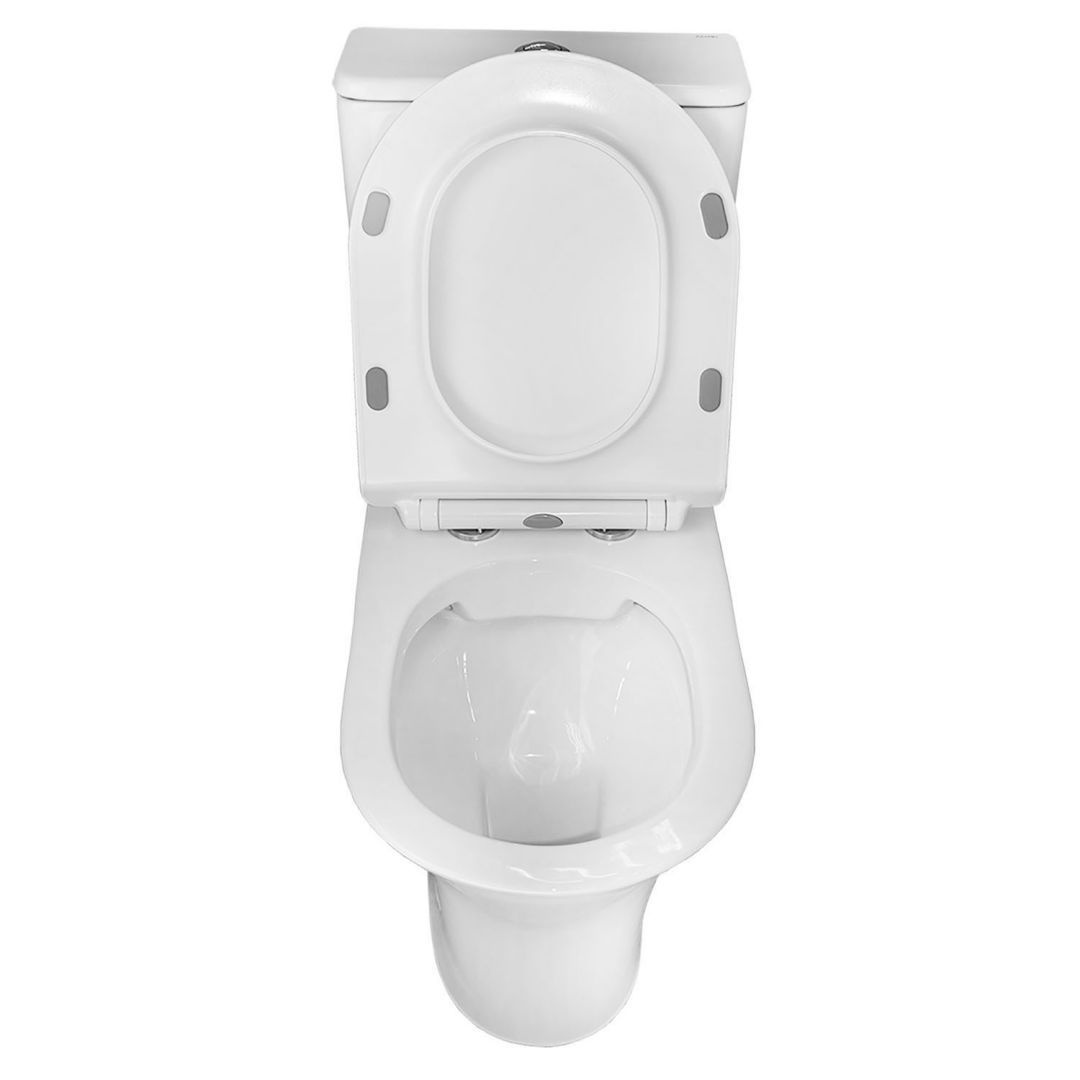 Унитаз  Azario Fretta Round AZ-1217A Безободковый Выпуск Горизонтальный