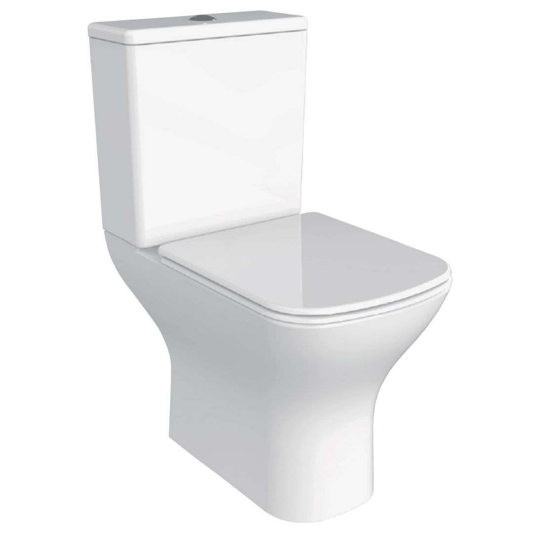 Унитаз Azario Iris AZ-8353 безободковый Горизонтальный Выпуск