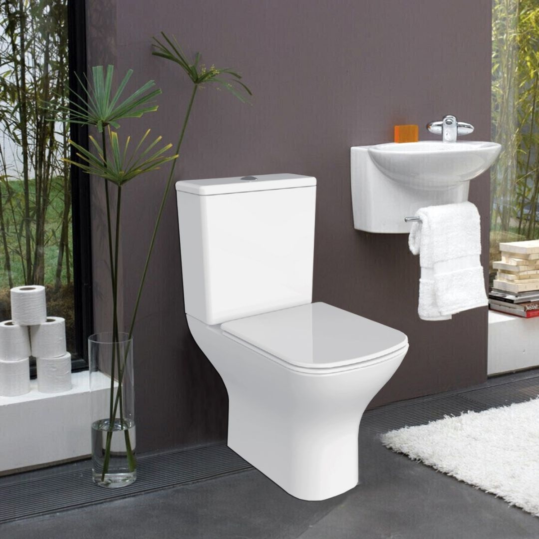 Унитаз Azario Iris AZ-8353 безободковый Горизонтальный Выпуск