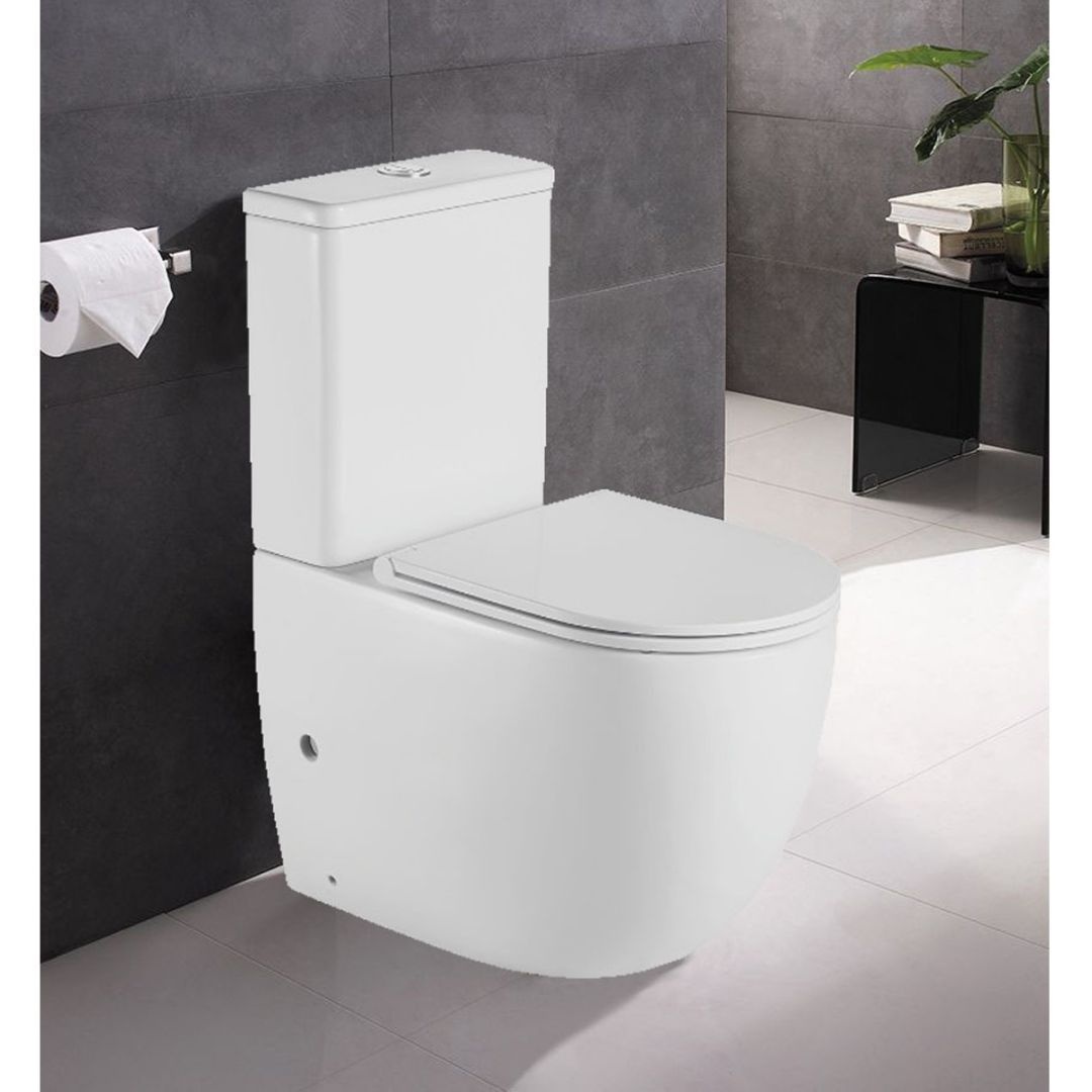 Унитаз Azario Mitta AZ-2128 безободковый Горизонтальный Выпуск