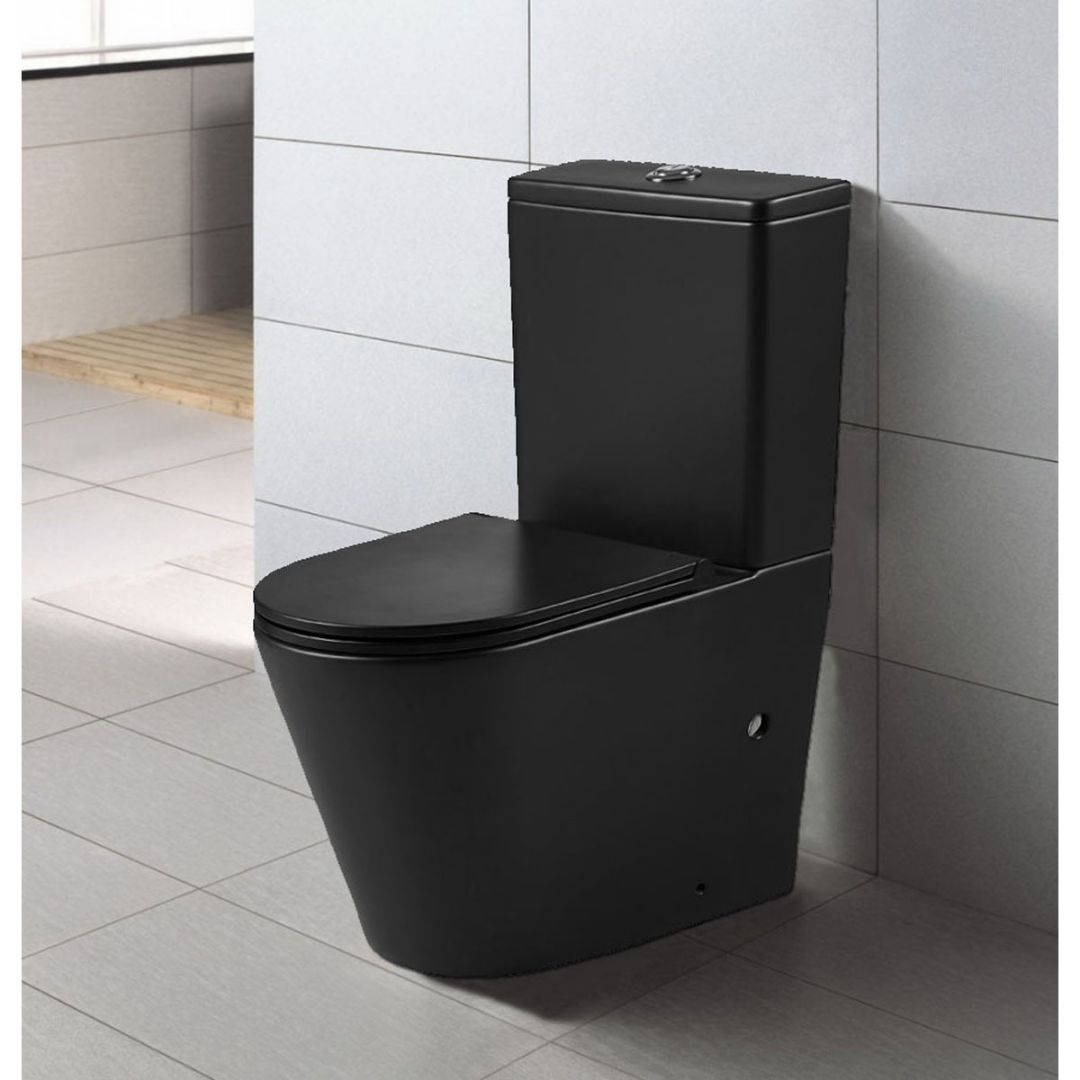 Унитаз Azario Vetro Z-2149-MB Безободковый Выпуск Горизонтальный