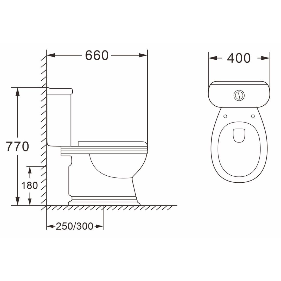 Унитаз Azario Benty AZ-237 Выпуск Горизонтальный