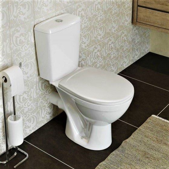 Унитаз Кировская Керамика Rosa Соло Черный Декор Горизонтальный Выпуск ...
