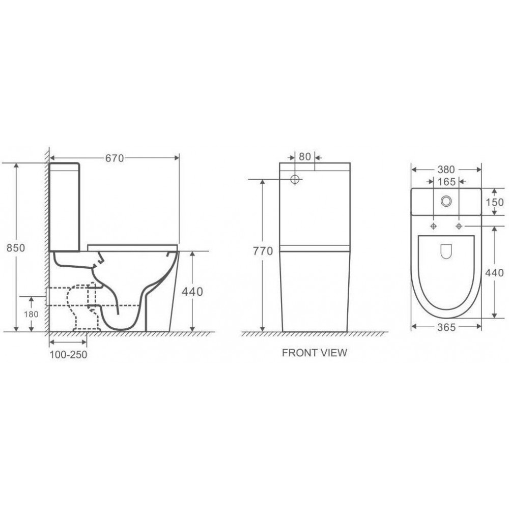 Унитаз Grossman GR-4449S Горизонтальный Выпуск Безободковый
