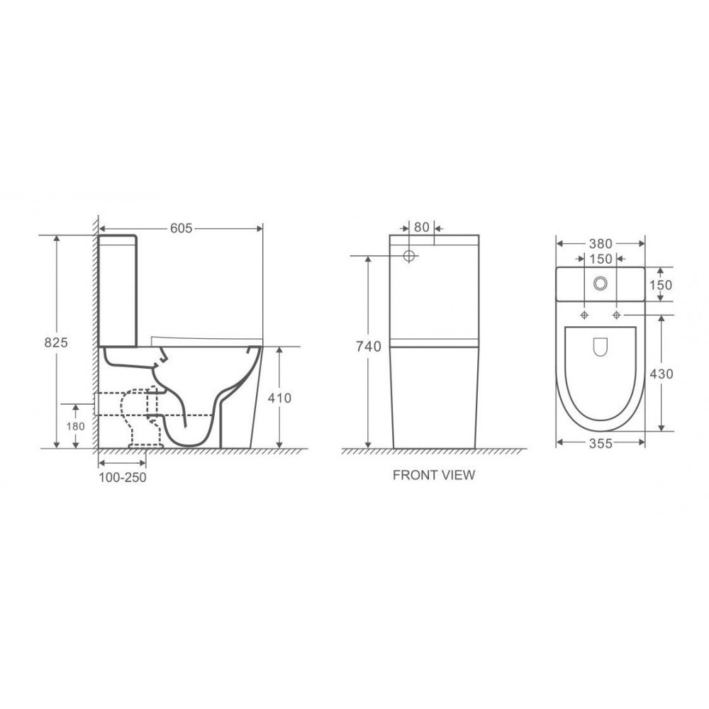 Унитаз Grossman GR-4450MS Белый Матовый Горизонтальный Выпуск Безободковый