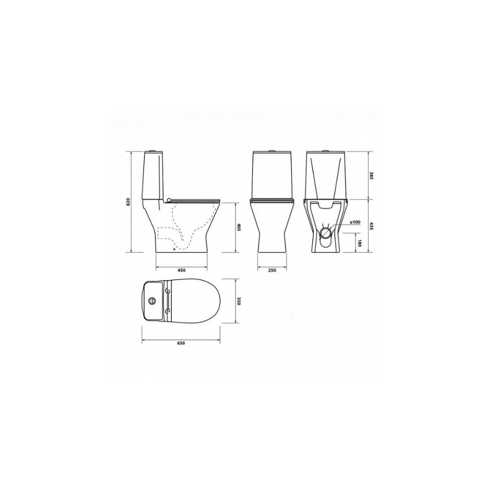 Унитаз Iddis Edifice Горизонтальный Выпуск