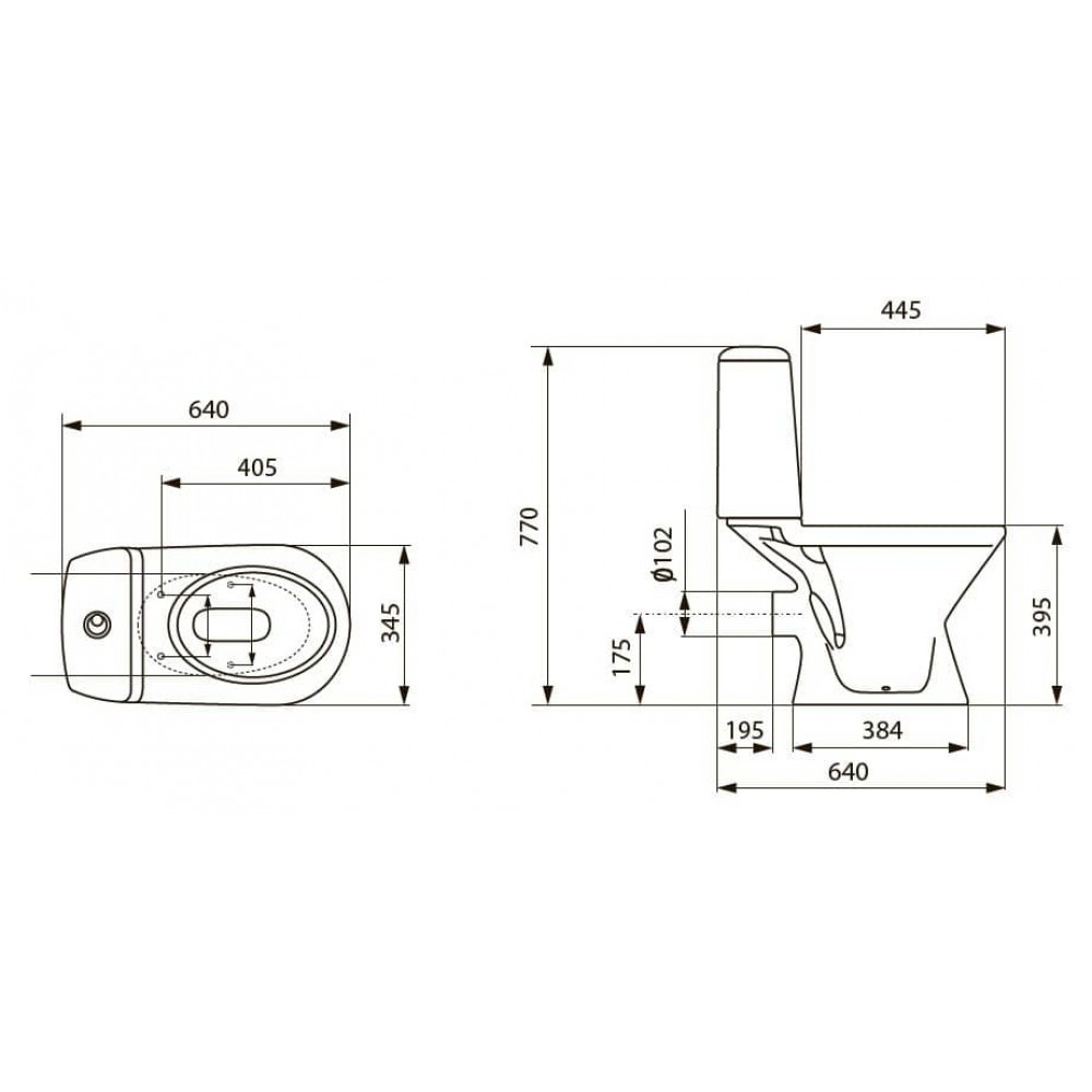 Унитаз Jika Era Горизонтальный Выпуск