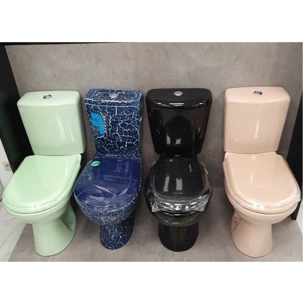 Унитаз Керамин Рива Салатовый Косой Выпуск