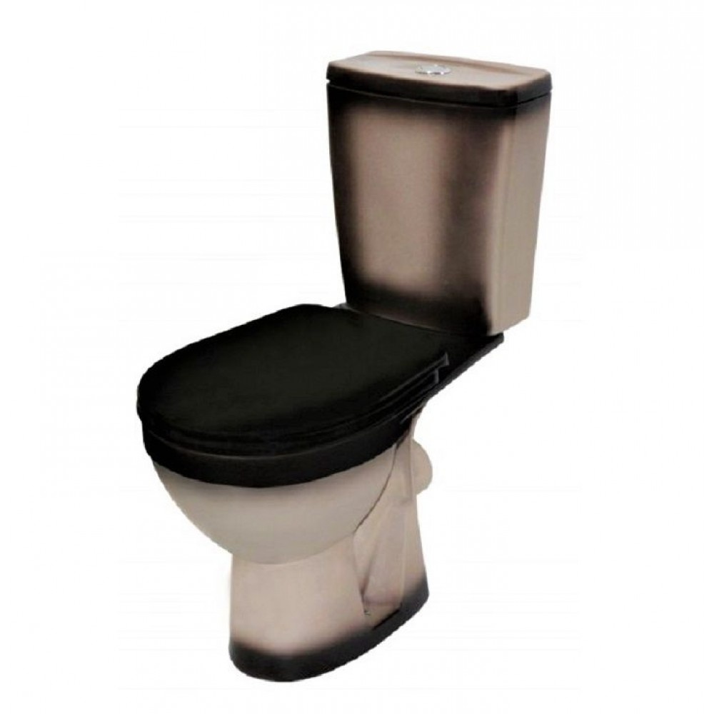 Унитаз Кировская Керамика Rosa Рио Черный Декор Горизонтальный Выпуск