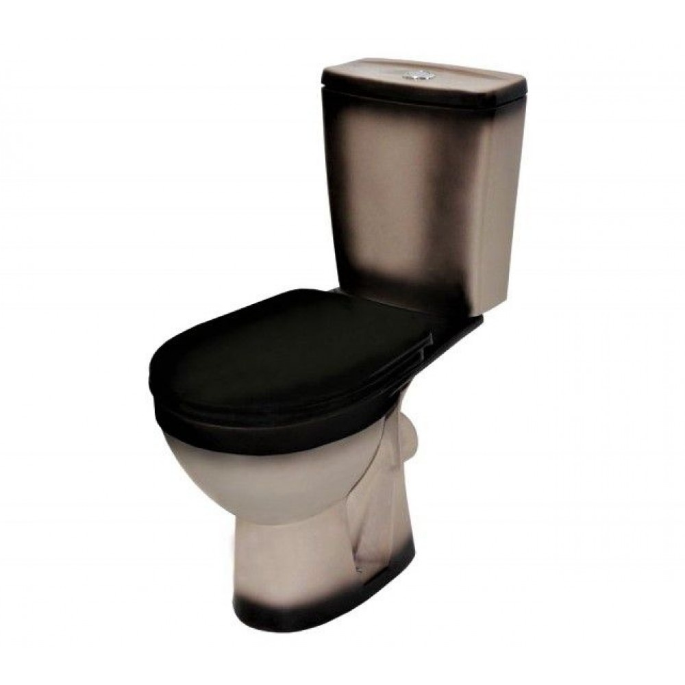 Унитаз Кировская Керамика Rosa Рио Черный Декор Горизонтальный Выпуск