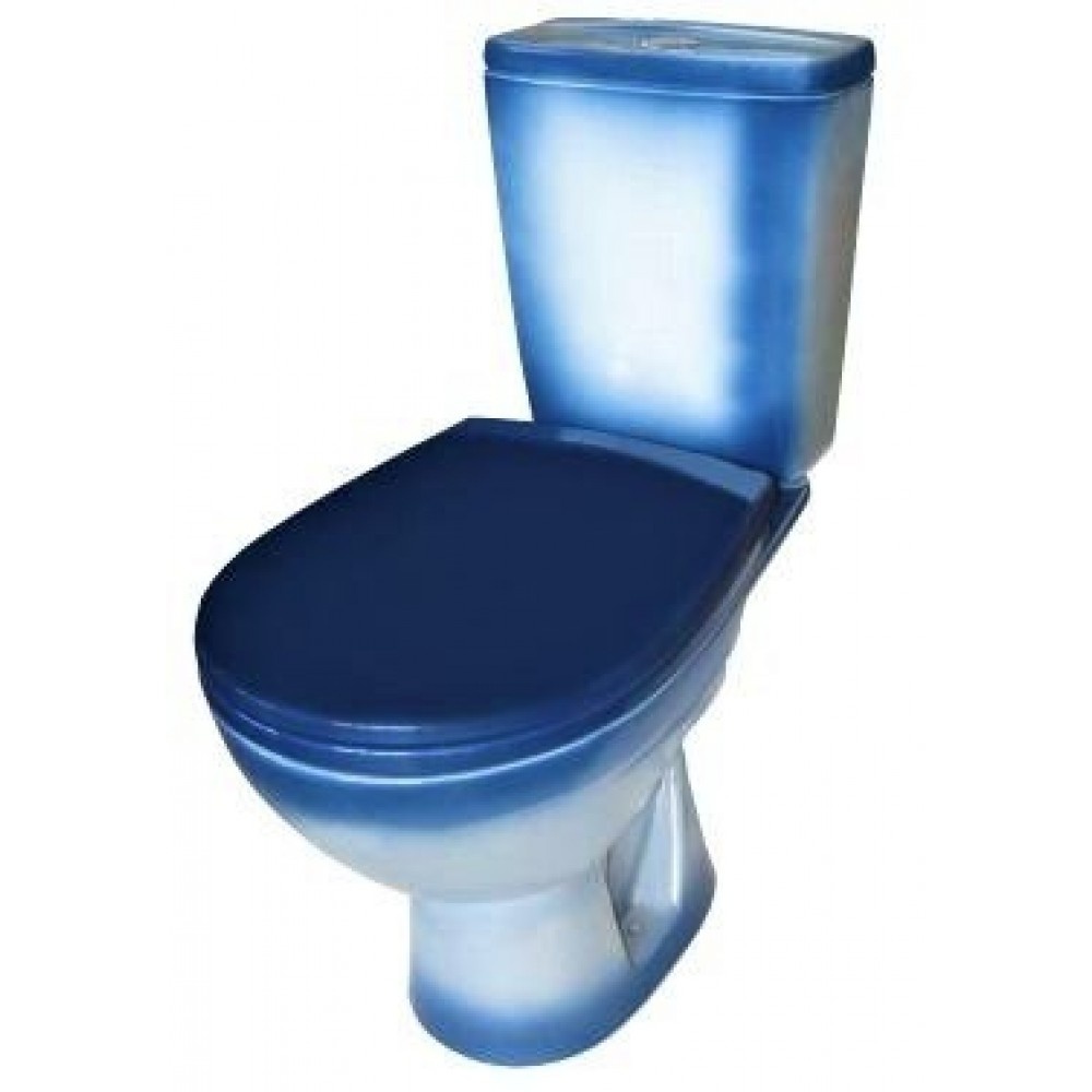 Унитаз Кировская Керамика Rosa Соло Синий Горизонтальный Выпуск