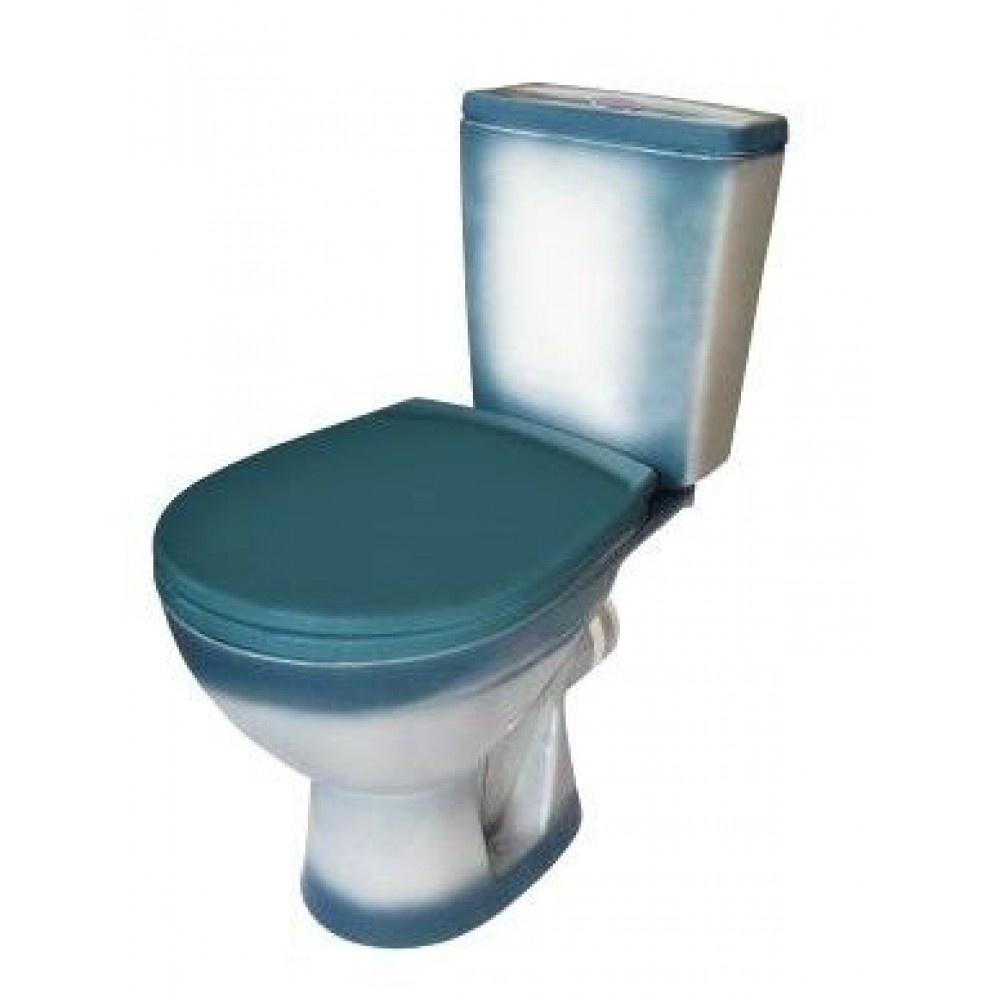 Унитаз Кировская Керамика Rosa Соло Зеленый Горизонтальный Выпуск