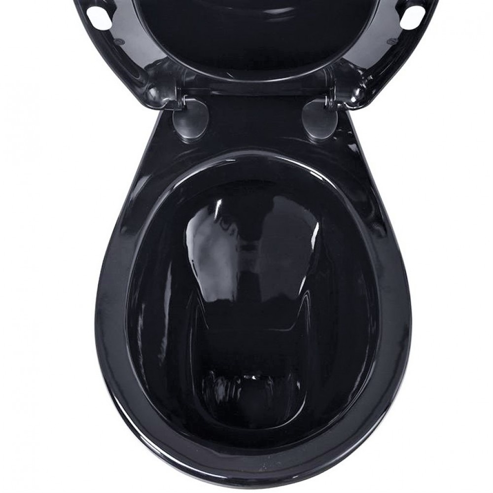 Унитаз Оскольская Керамика Дора Черный Горизонтальный Выпуск