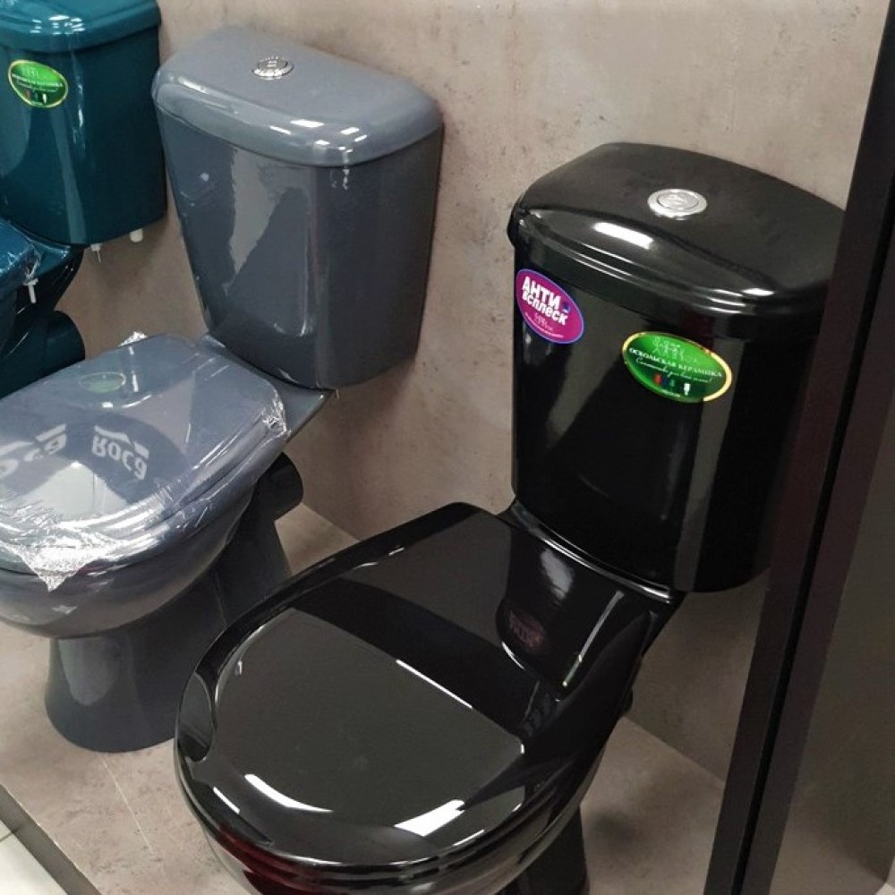 Унитаз Оскольская Керамика Дора Черный Горизонтальный Выпуск