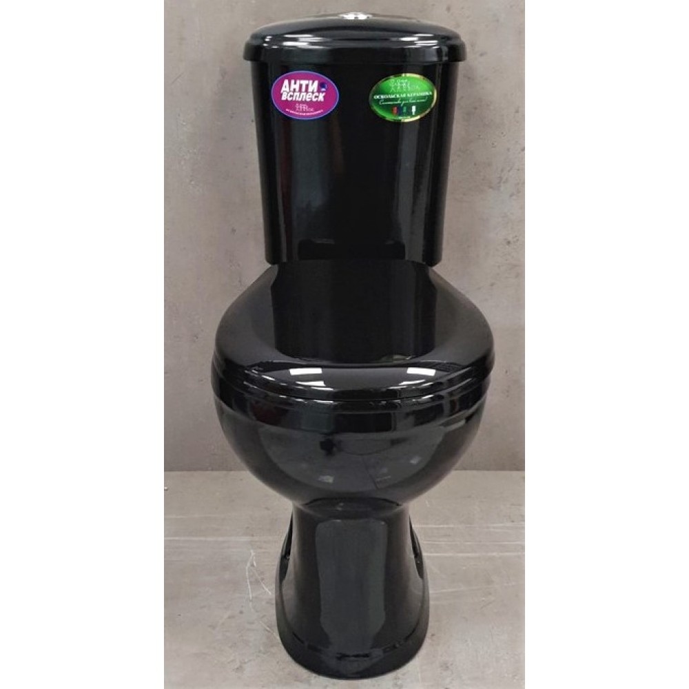 Унитаз Оскольская Керамика Дора Черный Горизонтальный Выпуск