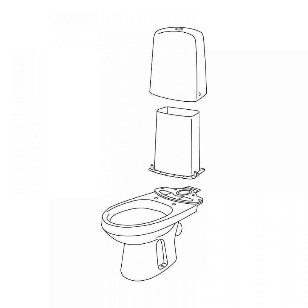 Унитаз Оскольская Керамика Эльдорадо Люкс Декор Косой Выпуск