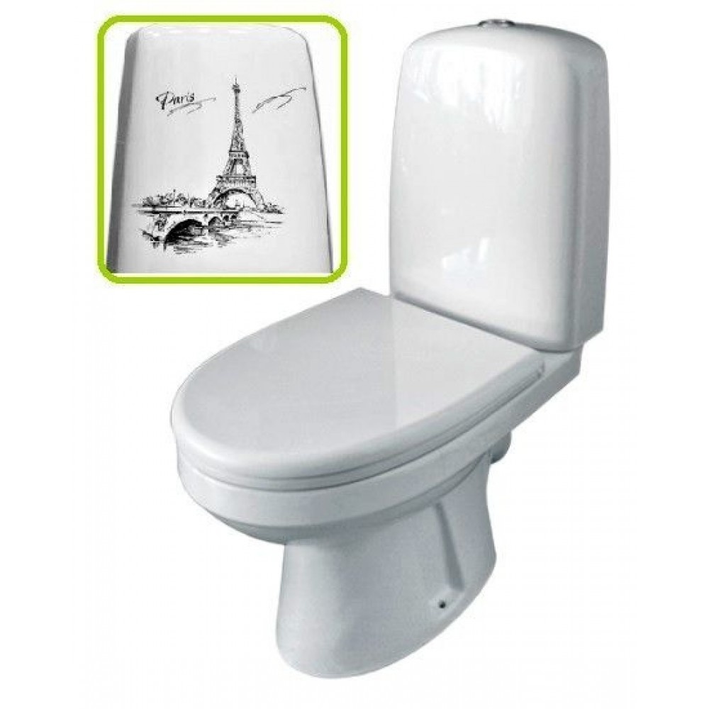 Унитаз Оскольская Керамика Эльдорадо Люкс Декор Косой Выпуск