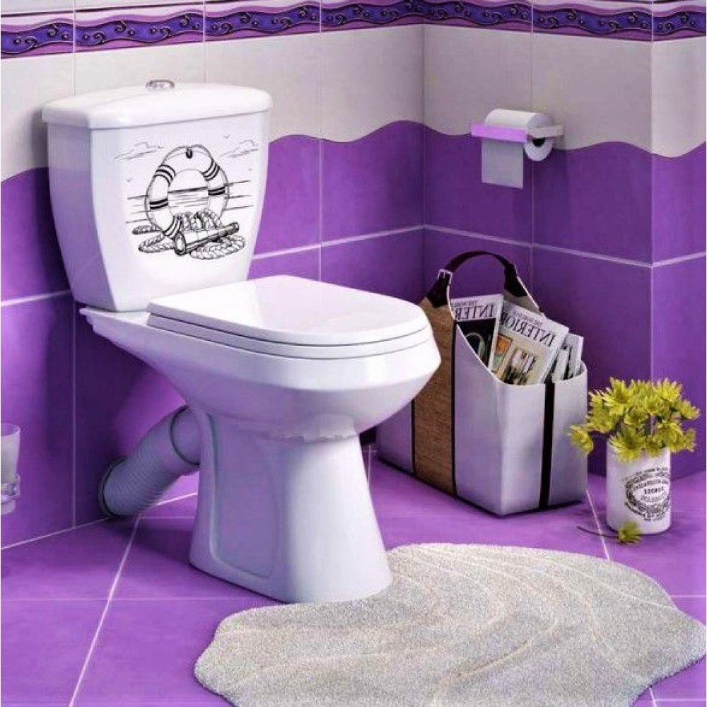 Унитаз Оскольская Керамика Элисса Декор Спасательный Круг Косой Выпуск