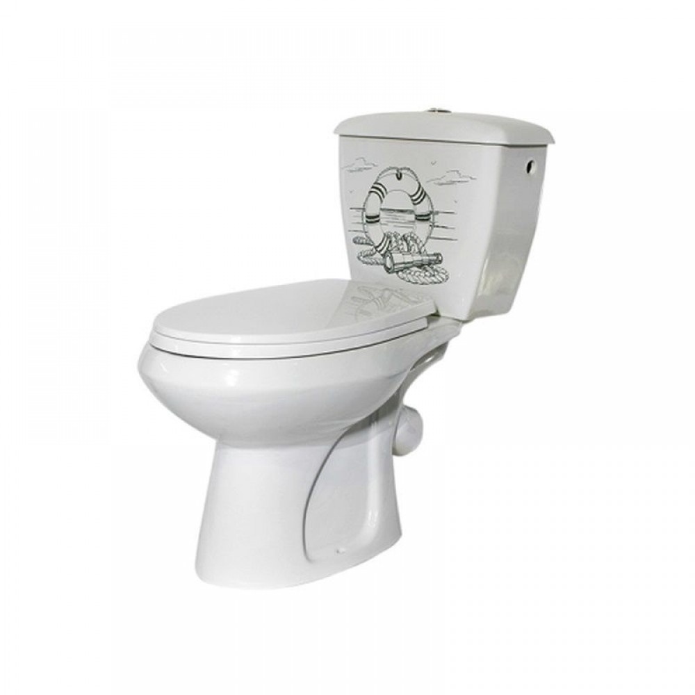 Унитаз Оскольская Керамика Элисса Декор Спасательный Круг Косой Выпуск