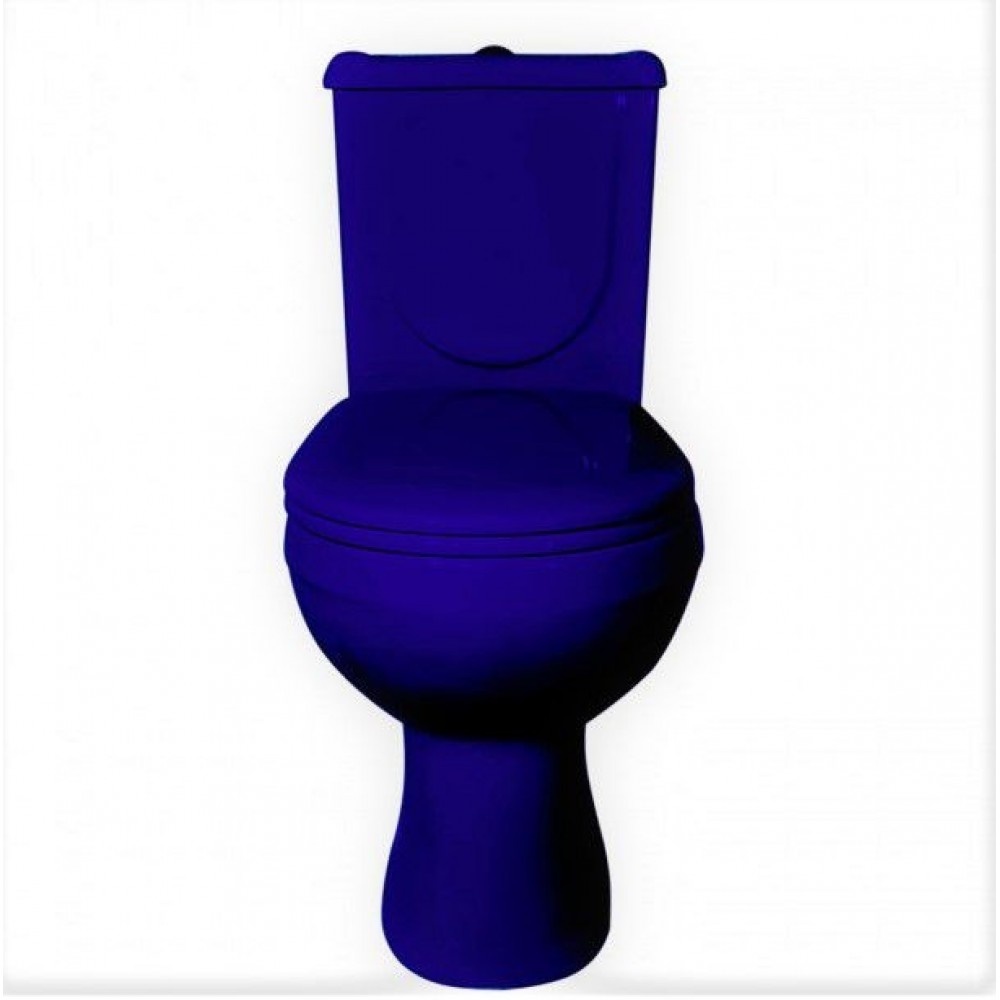 Унитаз напольный Оскольская Керамика Ирида Синий Выпуск Горизонтальный