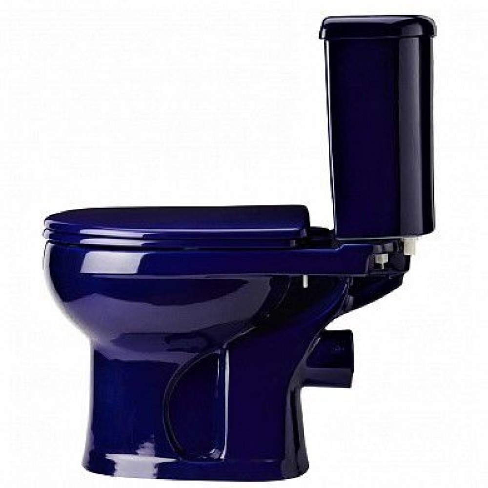 Унитаз напольный Оскольская Керамика Ирида Синий Выпуск Горизонтальный