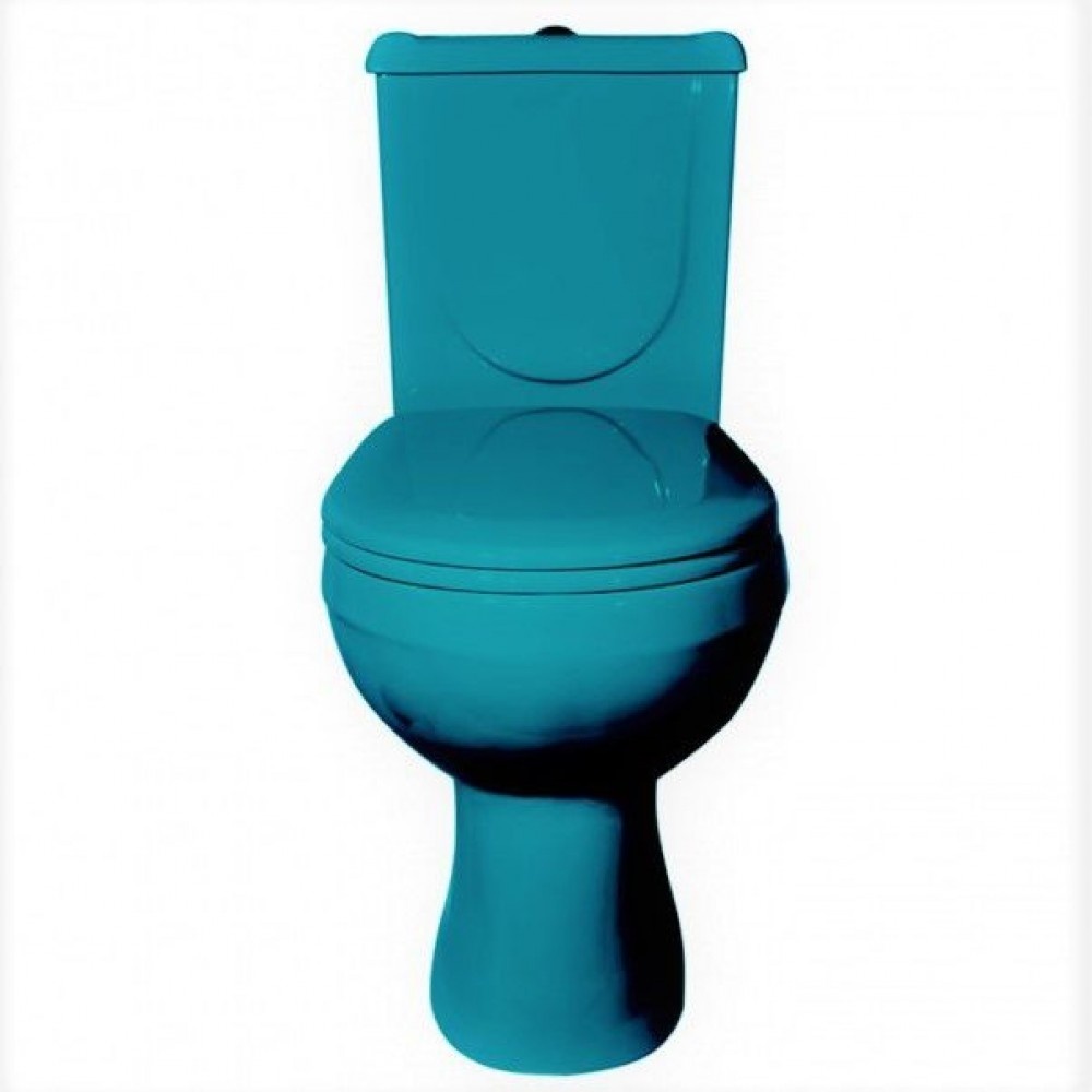 Унитаз напольный Оскольская Керамика Ирида Зеленый Выпуск Горизонтальный