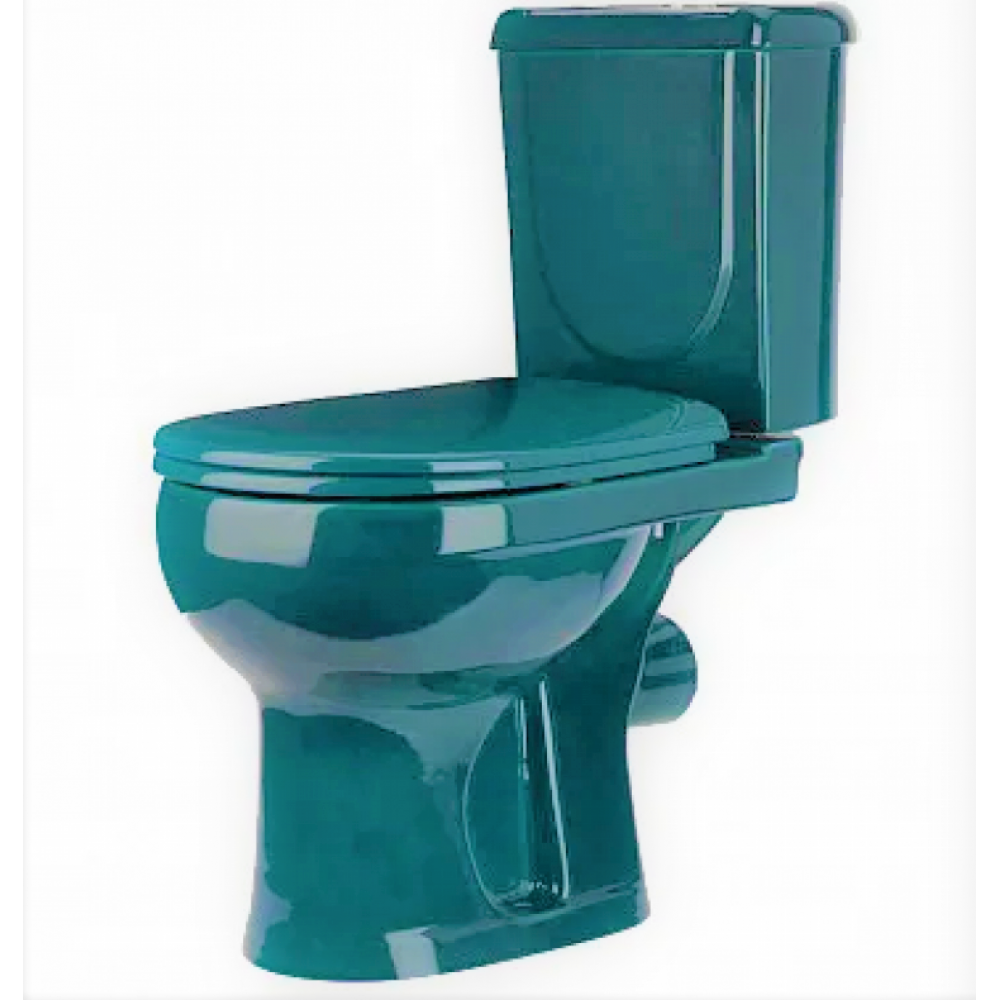 Унитаз напольный Оскольская Керамика Ирида Зеленый Выпуск Горизонтальный