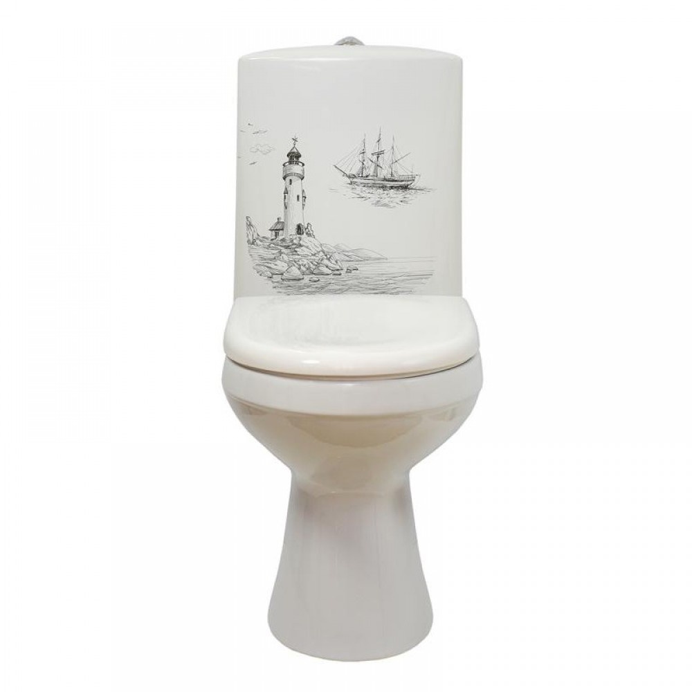 Унитаз Оскольская Керамика Леда Люкс Декор Косой Выпуск