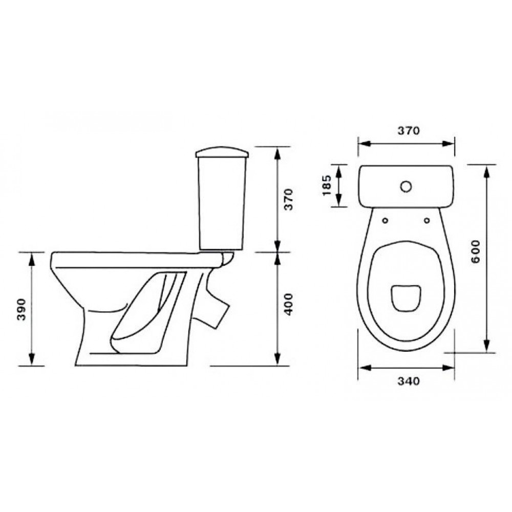 Унитаз Оскольская Керамика Суперкомпакт Декор Цветы Косой Выпуск