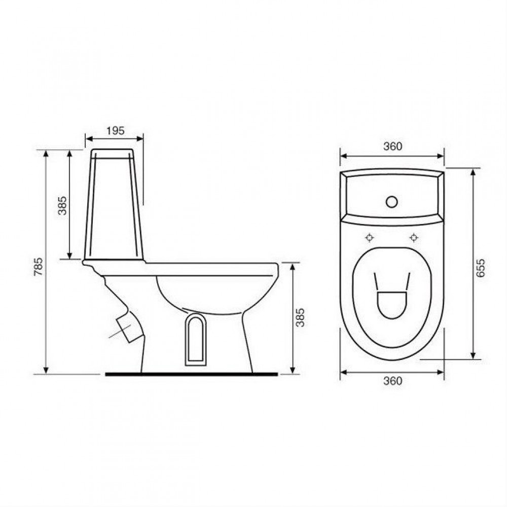 Унитаз Оскольская керамика Фиона Люкс Декор Косой Выпуск