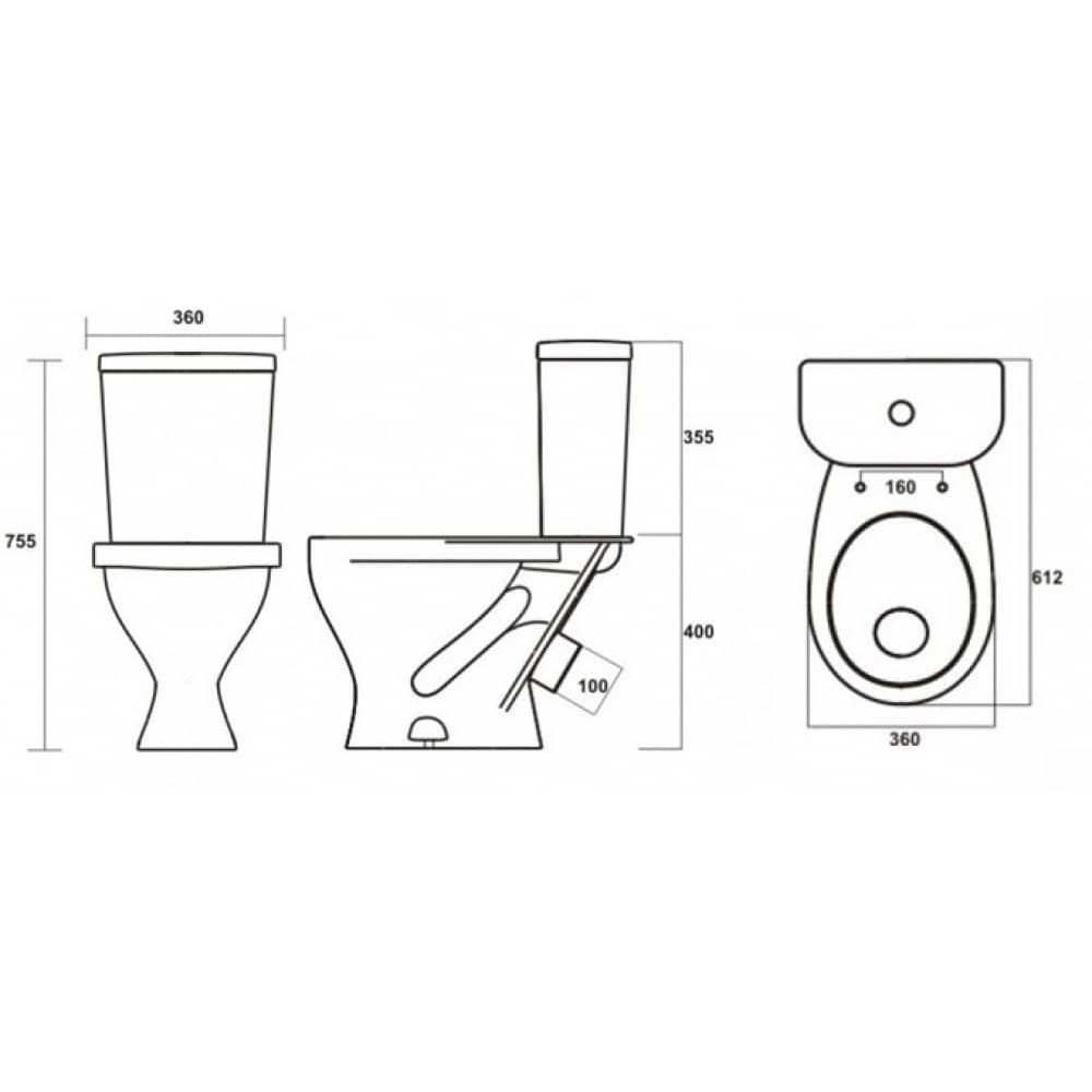 Унитаз Sanita Формат Косой Выпуск