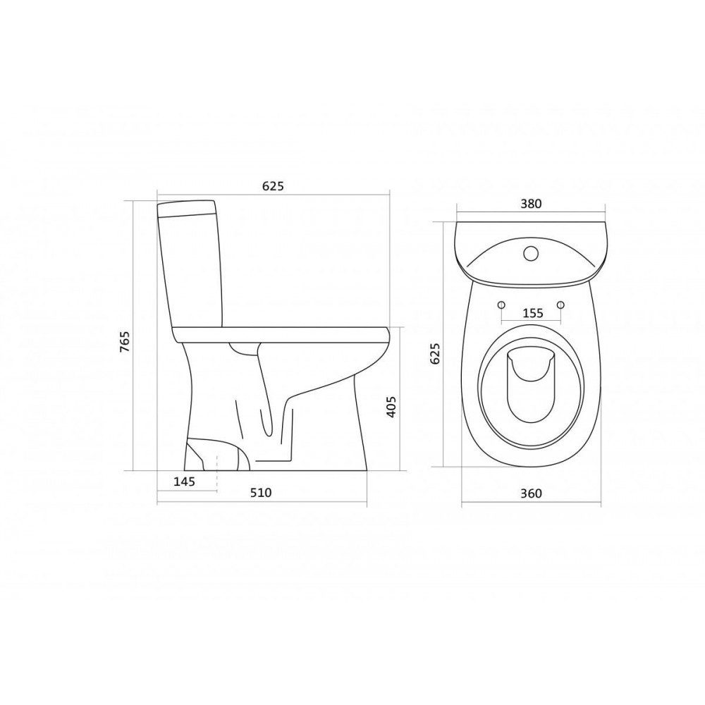 Унитаз Сантек Анимо Вертикальный Выпуск