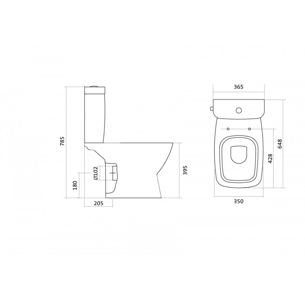 Унитаз Сантек Нео Горизонтальный Выпуск