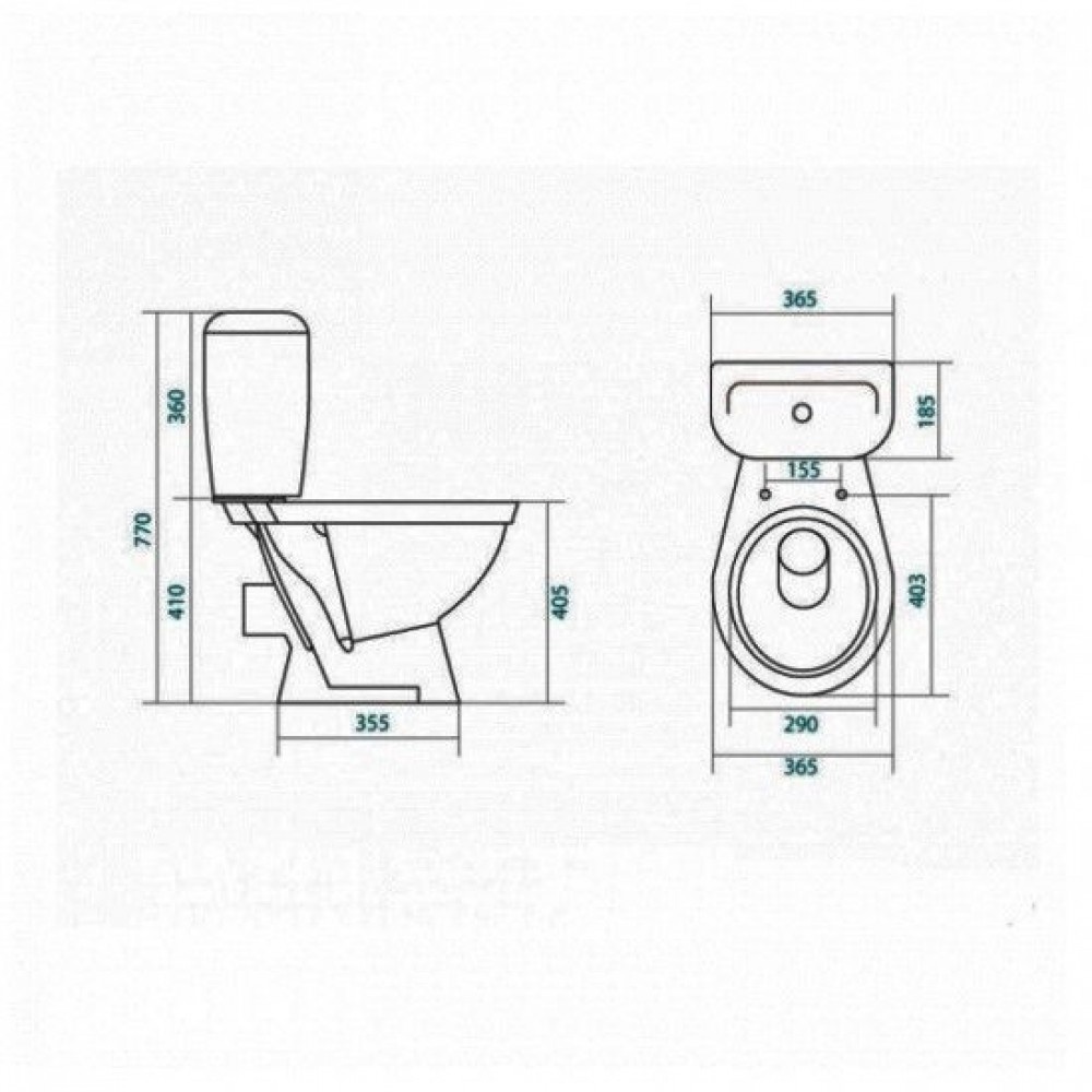 Унитаз Сантек Паллада Горизонтальный выпуск