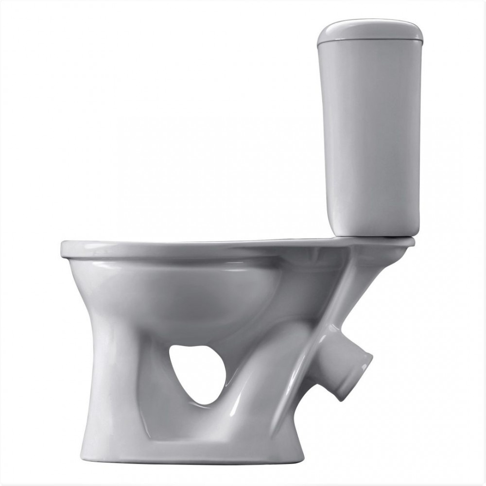 Унитаз-компакт Santeri Виктория Белый Тарельчатый Косой Выпуск