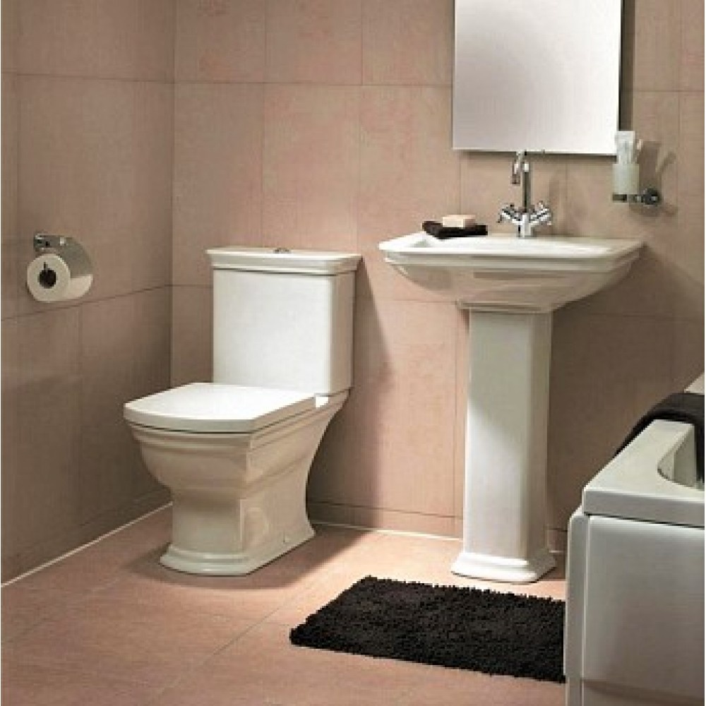 Унитаз Vitra Serenada Горизонтальный Выпуск деревянное сиденье