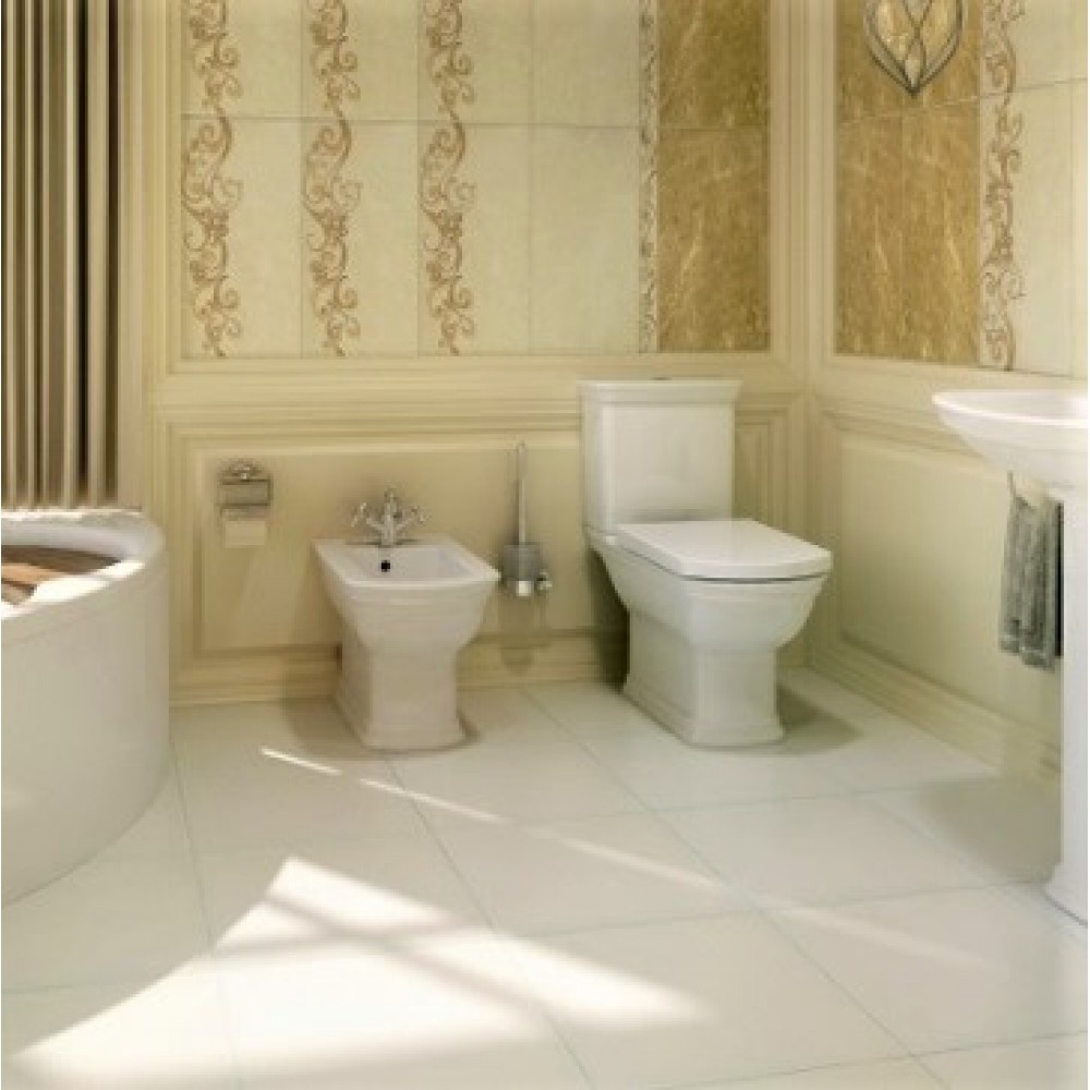 Унитаз Vitra Serenada Горизонтальный Выпуск деревянное сиденье