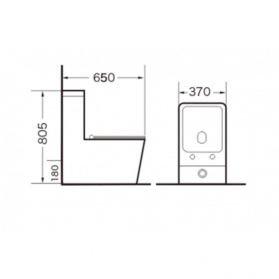 Унитаз Grossman GR-4445 Горизонтальный Выпуск Безободковый