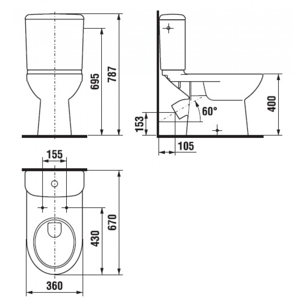 Унитаз Jika Olymp Косой Выпуск