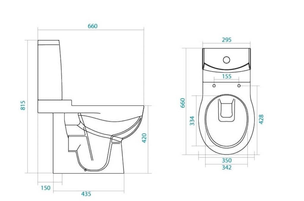 Унитаз Сантек Аллегро Горизонтальный Выпуск